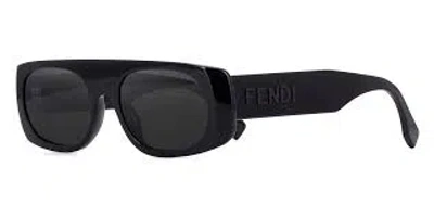Fendi Smoke Square Men's Sunglasses Fe40169i 01a 54 In Black