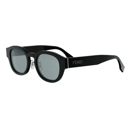Fendi Smoke Square Men's Sunglasses Fe40182f 01a 52 In Black