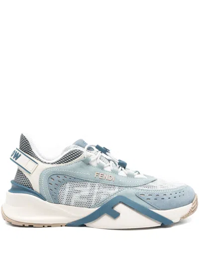 FENDI FENDI SNEAKER FLOW WHITE BLUE