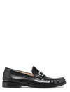 Fendi Logo-plaque Leather Loafers