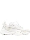 Fendi Flow Sneaker In White Mesh And Suede Women