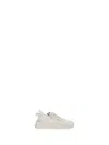 Fendi Flow Leather Sneakers In White