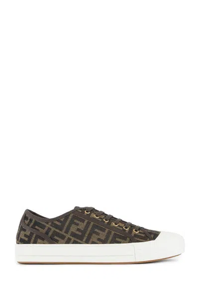 Fendi Sneakers In Brown