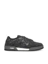 Fendi Low-top Round Toe Rubber Sole Sneakers