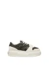 Fendi Women Multicolor Suede And Fabric Match Sneakers In Black
