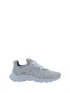 Fendi Men White Mesh And Rubber Tag Sneakers In White