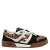 Fendi Low-top Platform In Multicolor Cavallino Calfskin And Suede In Animal Print