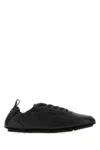 Fendi Calf Leather Sneakers With Subtle Branding In Black