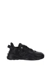 Fendi Men Flow Running Sneakers In Black