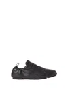 Fendi Stretchy Heel Round Toe Rubber Sole Sneakers In Black