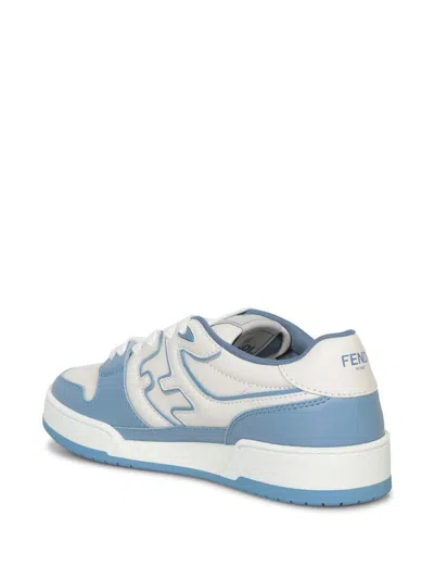 FENDI FENDI FENDI MATCH LEATHER SNEAKERS