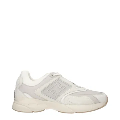 Fendi Sneakers Faster Man Fabric Beige/ice