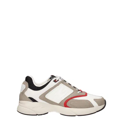 FENDI FENDI SNEAKERS FASTER UOMO TESSUTO BIANCO/FANGO