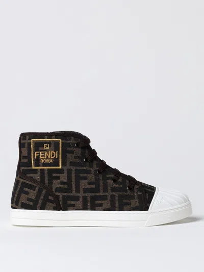 Fendi Kids' Sneakers  Kinder Farbe Tabak In Black