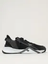 Fendi Structured Stitched Collar Sole Sneakers In Black