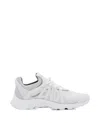 Fendi Men White Mesh And Rubber Tag Sneakers