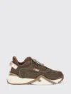 Fendi Chunky Sole Sneakers Featuring Perforated Design In Multi