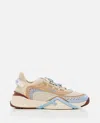 Fendi Flow Colorblock Suede Runner Sneakers In Multicolor