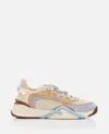 Fendi Flow Colorblock Suede Runner Sneakers In Multicolour