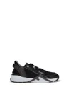 Fendi Structured Stitched Collar Sole Sneakers In Black