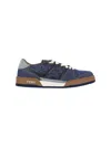 Fendi Match Denim Ff Embossed Sneakers Blue In Multi