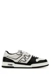 Fendi Leather Sneakers With Ff Lateral Logo In Multi