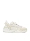 Fendi Flow Sneaker In White Mesh And Suede Women In Multicolor