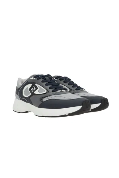 Fendi Sneakers In Titan Grig+blue+grey