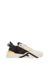 Fendi Flow Sneaker With Distinctive Monogram Accents In White