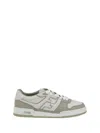 Fendi Leather Sneakers With Ff Lateral Logo In Neutral
