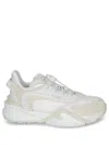 Fendi Sneaker Flow White Beige Embossed Logo In White