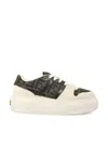 Fendi Multicolor Suede And Fabric Match Sneakers In White