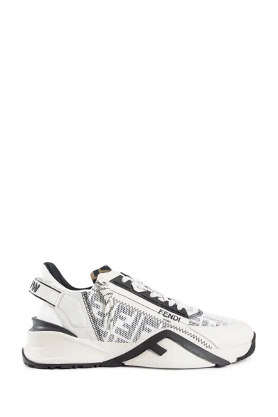 Fendi Men Flow Sneakers In White