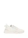 Fendi Flow Leather Sneakers In White