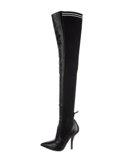 Pre-owned Fendi Sock Boots In Black