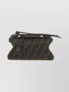 Fendi Soft Medium Cross-body Bag With Leather Accents In Brown