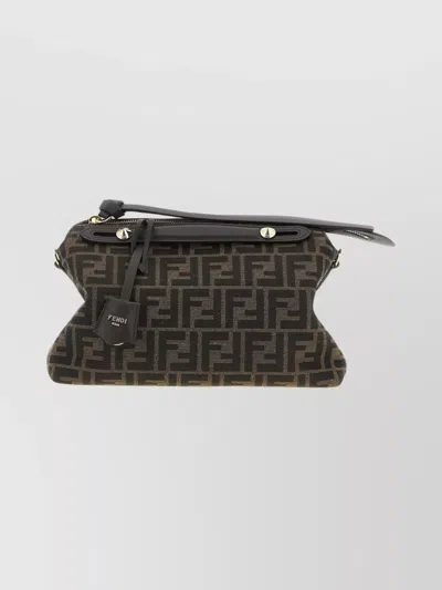 FENDI SOFT MEDIUM CROSS-BODY BAG WITH LEATHER ACCENTS