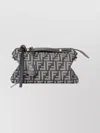 Fendi By The Way Soft Medium Bag In Ff Jacquard With Denim Effect Women In Blue