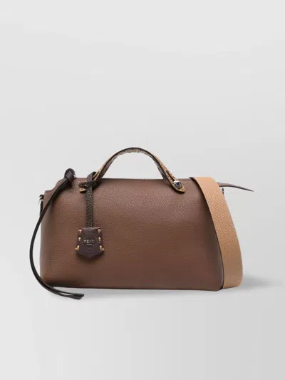 Fendi Soft Medium Tote Bag With Top Stitching