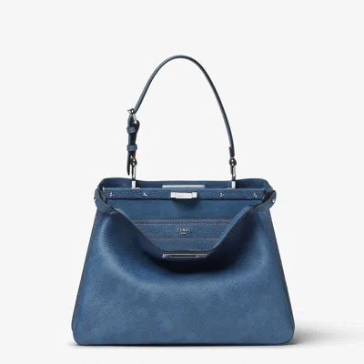 Fendi Mini Soft Egyptian Leather Handbag In Blue
