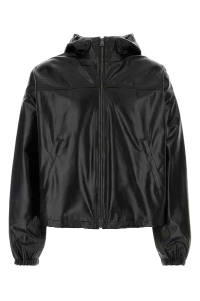 Fendi Soft Nappa Mini Outerwear Jacket For Men In Black