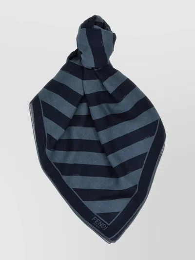 FENDI SOFT STRIPED SQUARE SHAWL