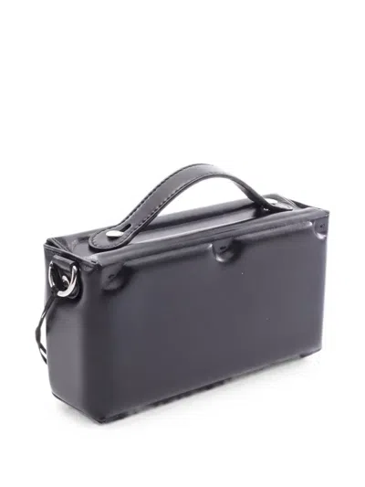 Pre-owned Fendi Soft Trunk Baguette Shoulder Bag In Black