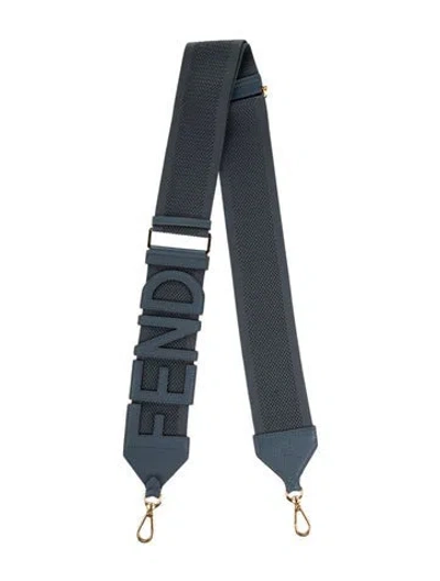 Pre-owned Fendi Solid Bag Strap In Blue