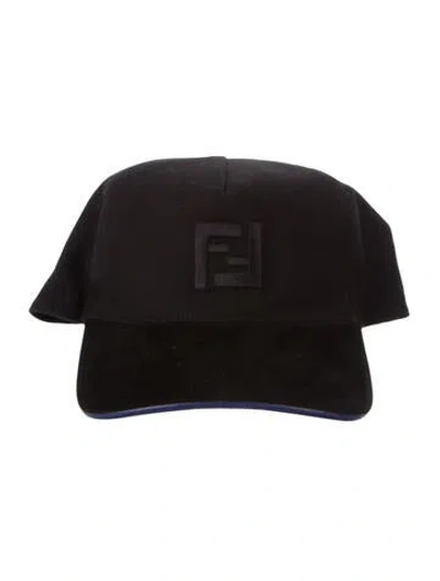 Pre-owned Fendi Solid Baseball Hat In Black