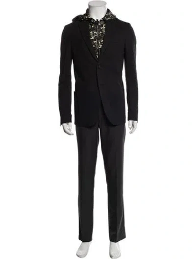 Pre-owned Fendi Solid Blazer In Black