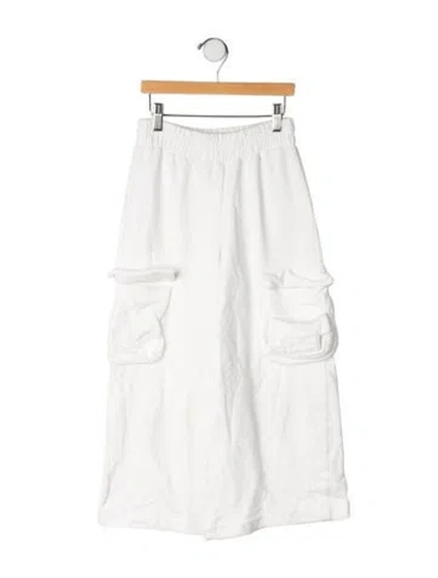 Pre-owned Fendi Kids' Solid Wide Leg Pants In Neutrals