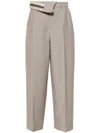 Fendi Pressed-crease Straight Trousers In Ash