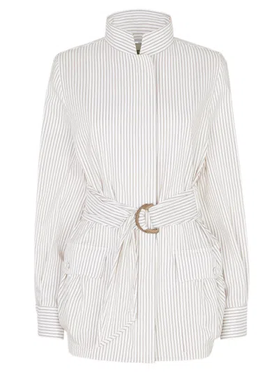 Fendi Sophisticated Blouson Jacket Size 38 In White