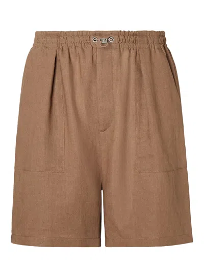 Fendi Sophisticated Waist Shorts With Adjustable Drawstring - Size 48 In Brown